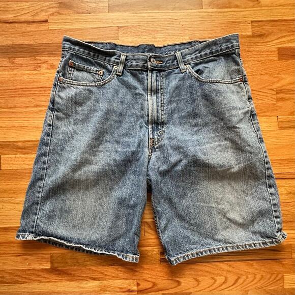 JORTS DAD x Vintage Levi's 550 Blue Denim Jean Shorts l Size W38 - Picture 2 of 8